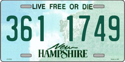 NH license plate 3611749