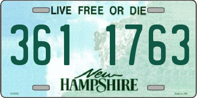 NH license plate 3611763