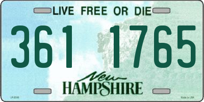 NH license plate 3611765