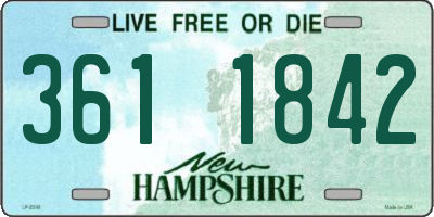 NH license plate 3611842