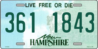 NH license plate 3611843