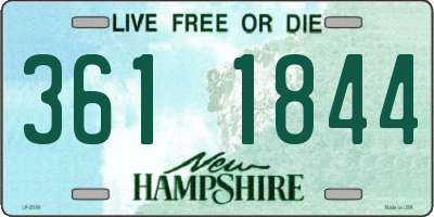 NH license plate 3611844