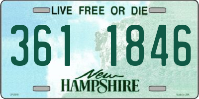 NH license plate 3611846