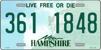 NH license plate 3611848