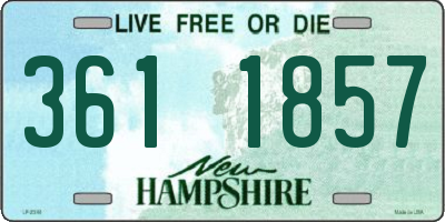 NH license plate 3611857