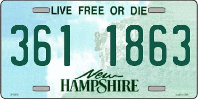 NH license plate 3611863