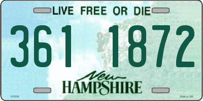 NH license plate 3611872