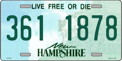 NH license plate 3611878