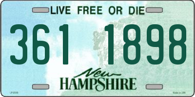 NH license plate 3611898