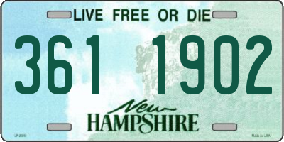 NH license plate 3611902