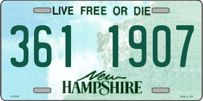 NH license plate 3611907