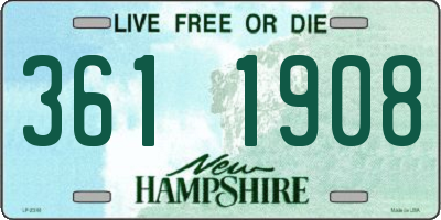 NH license plate 3611908