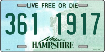 NH license plate 3611917