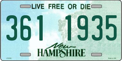 NH license plate 3611935