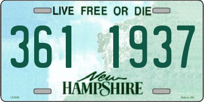 NH license plate 3611937