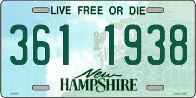 NH license plate 3611938