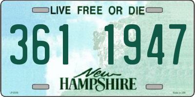 NH license plate 3611947