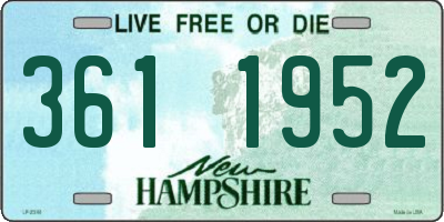 NH license plate 3611952