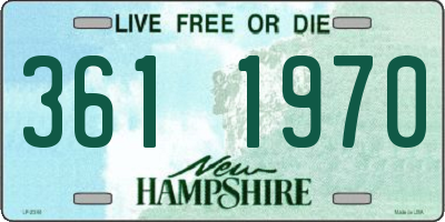 NH license plate 3611970