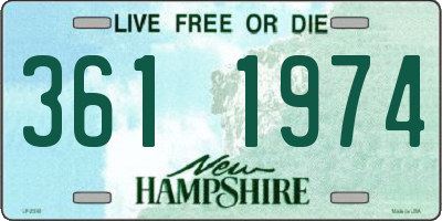 NH license plate 3611974