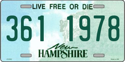 NH license plate 3611978