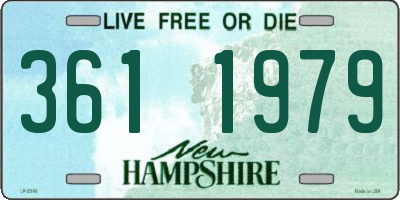 NH license plate 3611979