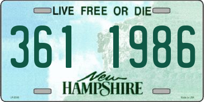 NH license plate 3611986