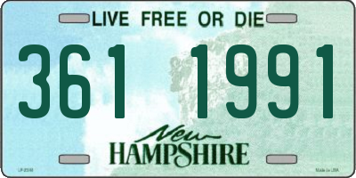 NH license plate 3611991