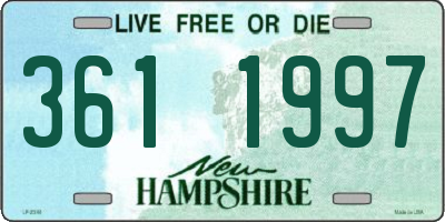NH license plate 3611997