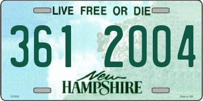 NH license plate 3612004