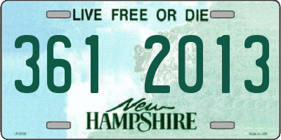 NH license plate 3612013