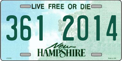 NH license plate 3612014
