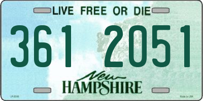 NH license plate 3612051