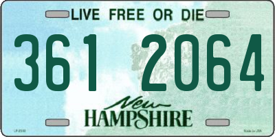 NH license plate 3612064