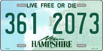 NH license plate 3612073