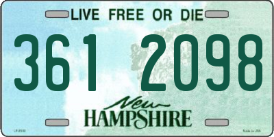 NH license plate 3612098