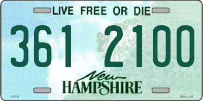 NH license plate 3612100
