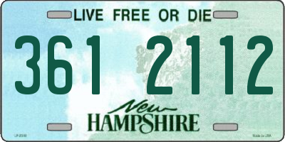 NH license plate 3612112