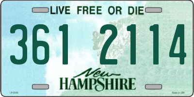 NH license plate 3612114