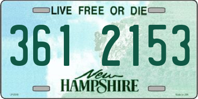 NH license plate 3612153