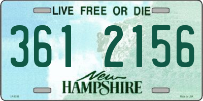 NH license plate 3612156