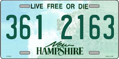 NH license plate 3612163