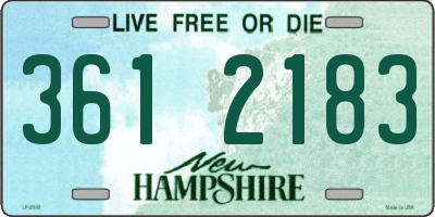 NH license plate 3612183