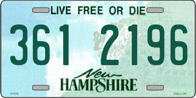 NH license plate 3612196