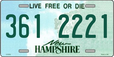 NH license plate 3612221