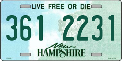 NH license plate 3612231