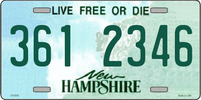 NH license plate 3612346