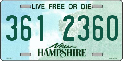 NH license plate 3612360