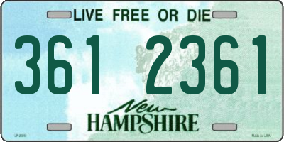 NH license plate 3612361