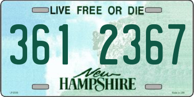 NH license plate 3612367